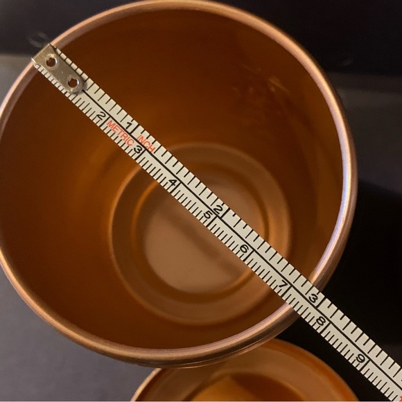 Vintage Copper Color Aluminum Canisters Seed Treats Decor Storage Bird Lover - Picture 10 of 14